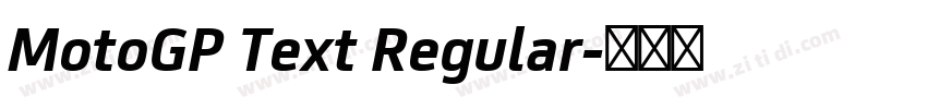 MotoGP Text Regular字体转换